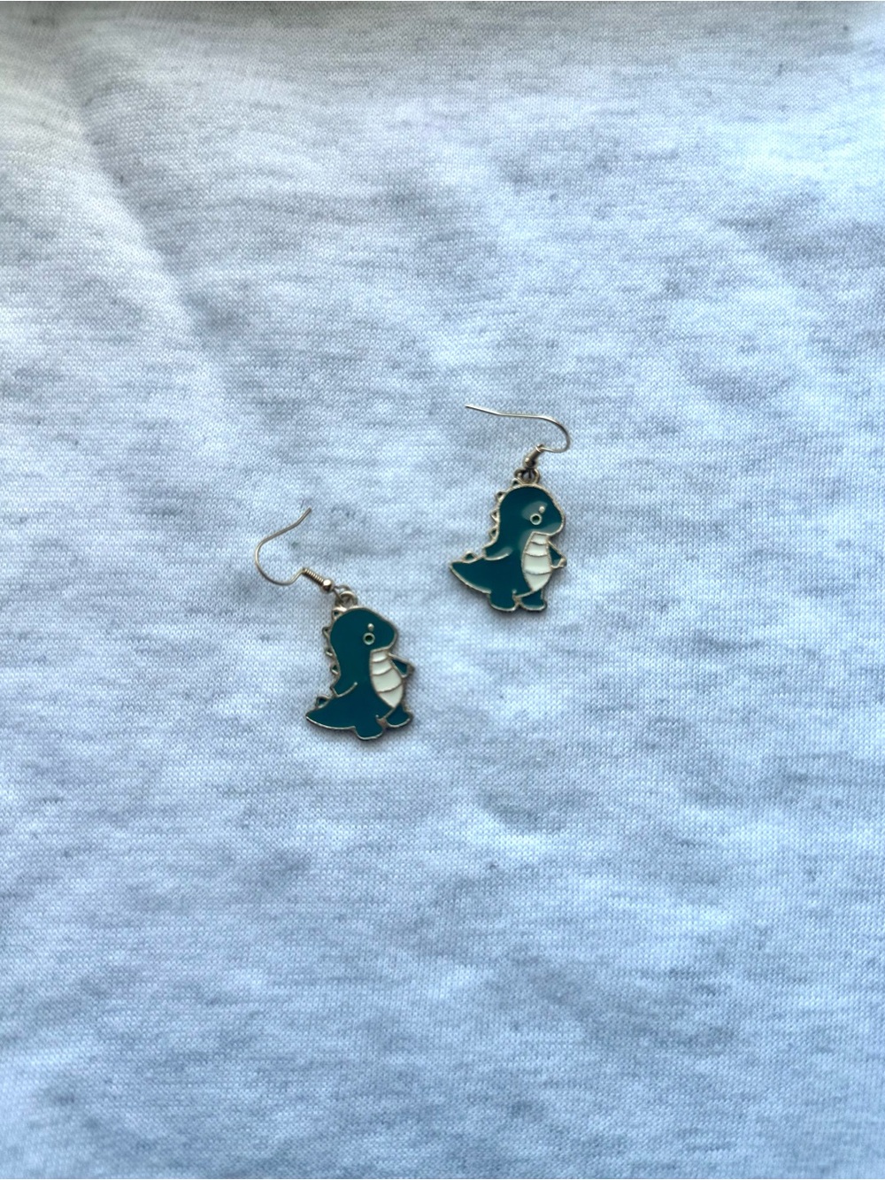 Teal Dinosaur Earrings - Women's Jewelry